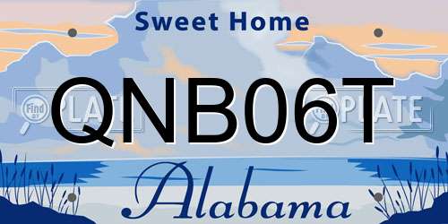 QNB06T Alabama License Plate