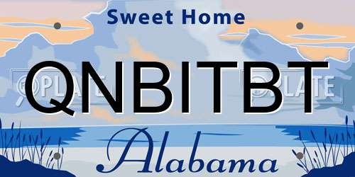 QNBITBT Alabama License Plate