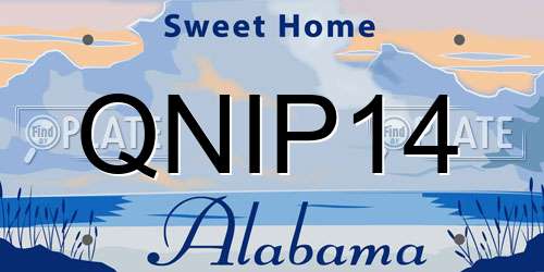 QNIP14 Alabama License Plate