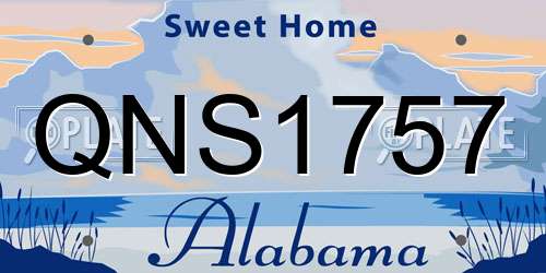 QNS1757 Alabama License Plate