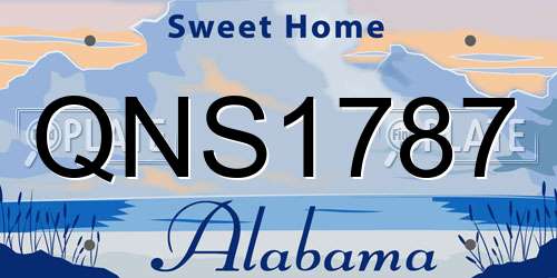 QNS1787 Alabama License Plate