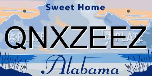 QNXZEEZ Alabama License Plate