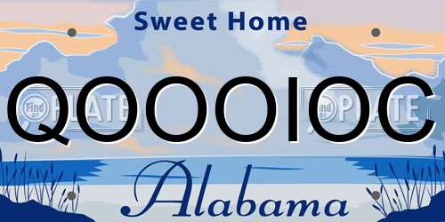 QOOOIOC Alabama License Plate