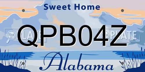 QPB04Z Alabama License Plate