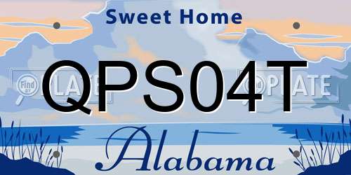 QPS04T Alabama License Plate