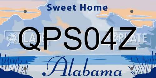 QPS04Z Alabama License Plate