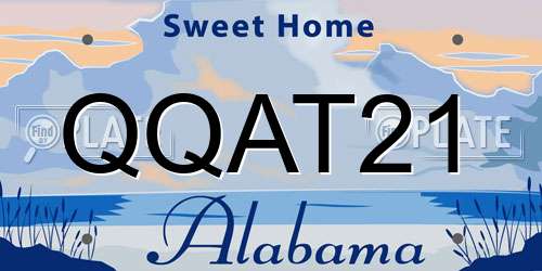 QQAT21 Alabama License Plate