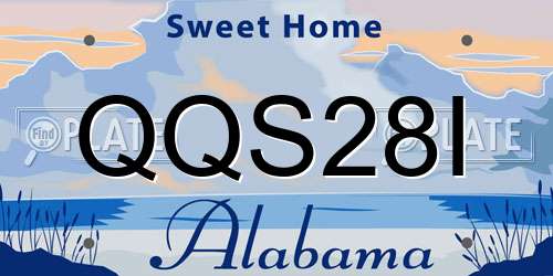 QQS28I Alabama License Plate