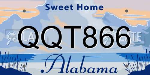 QQT866 Alabama License Plate