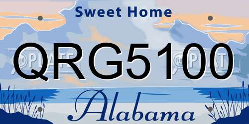 QRG5100 Alabama License Plate