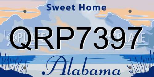 QRP7397 Alabama License Plate