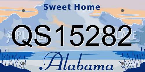 QS15282 Alabama License Plate