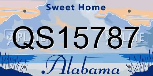 QS15787 Alabama License Plate