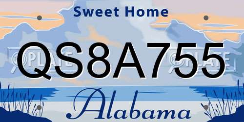 QS8A755 Alabama License Plate