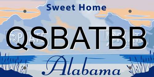 QSBATBB Alabama License Plate