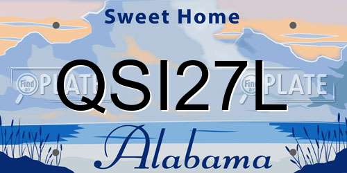 QSI27L Alabama License Plate