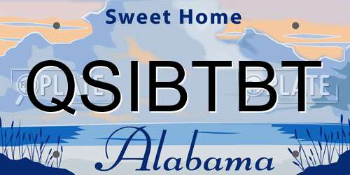 QSIBTBT Alabama License Plate