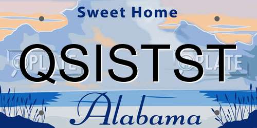 QSISTST Alabama License Plate