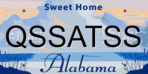 QSSATSS Alabama License Plate