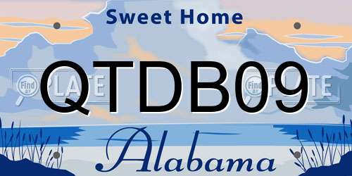 QTDB09 Alabama License Plate