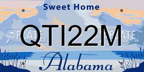 QTI22M Alabama License Plate