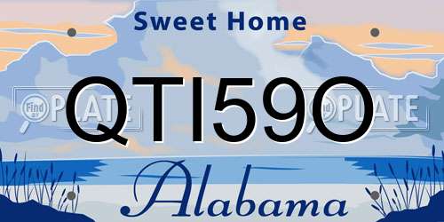 QTI59O Alabama License Plate