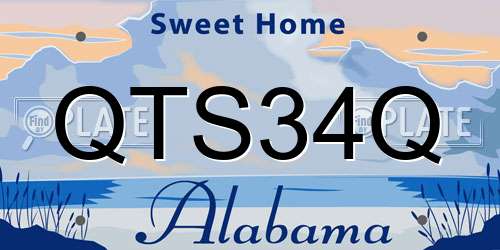 QTS34Q Alabama License Plate