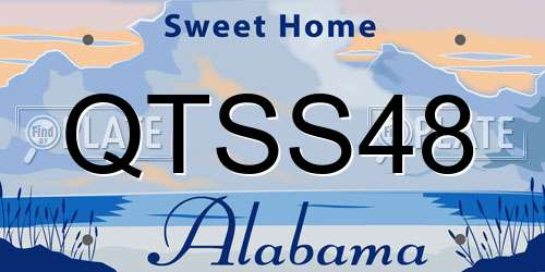 QTSS48 Alabama License Plate
