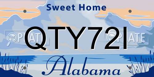 QTY72I Alabama License Plate