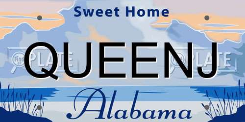 QUEENJ Alabama License Plate