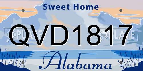 QVD1817 Alabama License Plate