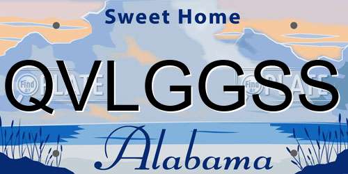 QVLGGSS Alabama License Plate