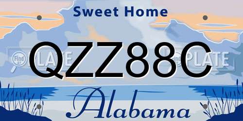 QZZ88C Alabama License Plate