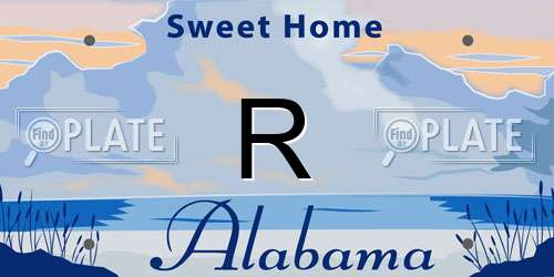 R Alabama License Plate