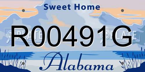 R00491G Alabama License Plate