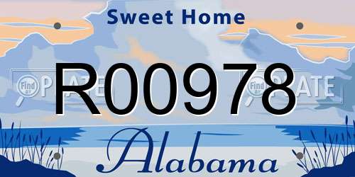 R00978 Alabama License Plate