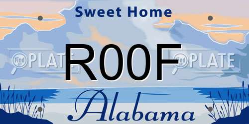 R00F Alabama License Plate