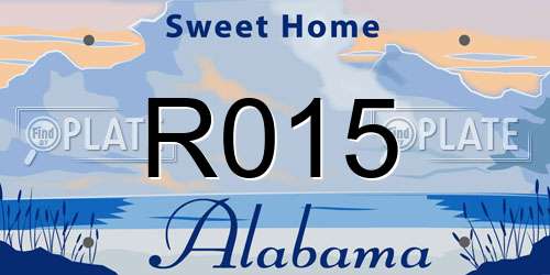 R015 Alabama License Plate
