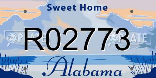 R02773 Alabama License Plate