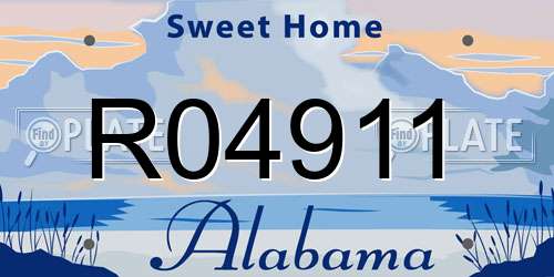 R04911 Alabama License Plate