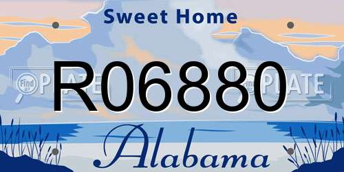 R06880 Alabama License Plate