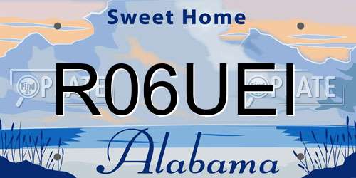 R06UEI Alabama License Plate