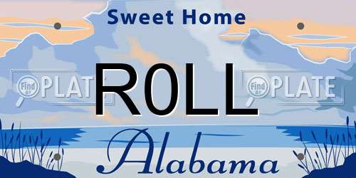 R0LL Alabama License Plate