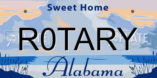R0TARY Alabama License Plate
