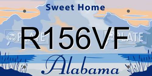 R156VF Alabama License Plate