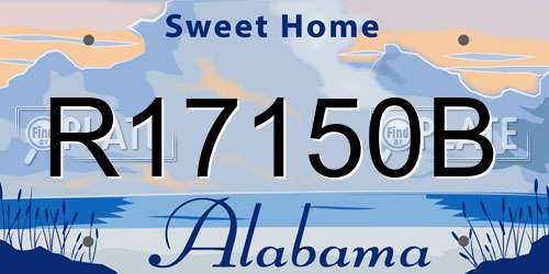 R17150B Alabama License Plate