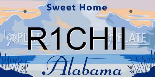 R1CHII Alabama License Plate
