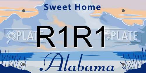 R1R1 Alabama License Plate
