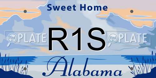 R1S Alabama License Plate