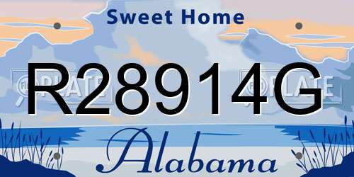 R28914G Alabama License Plate